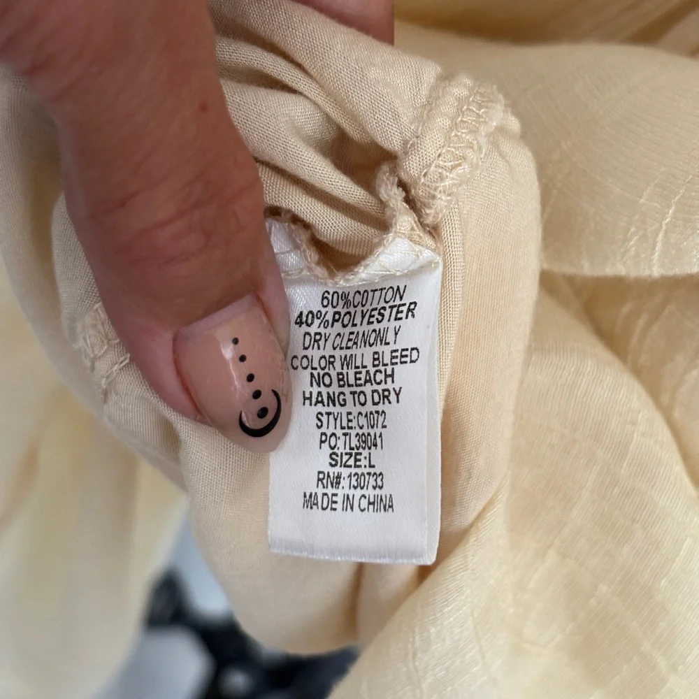 Umgee Cream Dress with Floral Embroidery - Picture 6 of 6